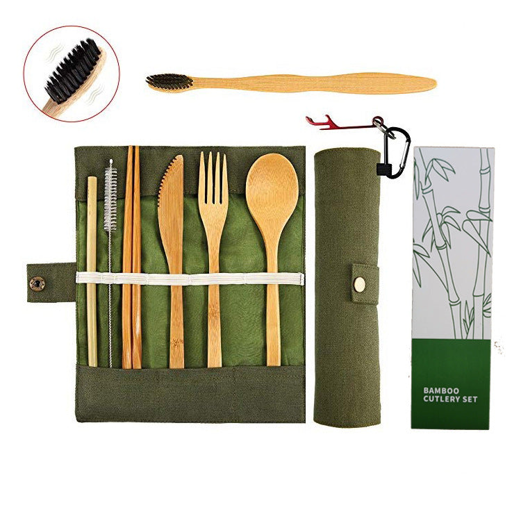 Bamboo portable tableware gift box 11pcs set - Tree of Life