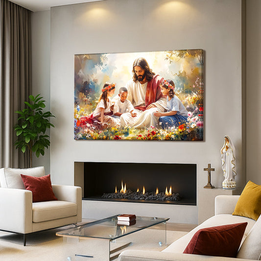 Jesus With Children Faith Wall Art IX - Tree of Life