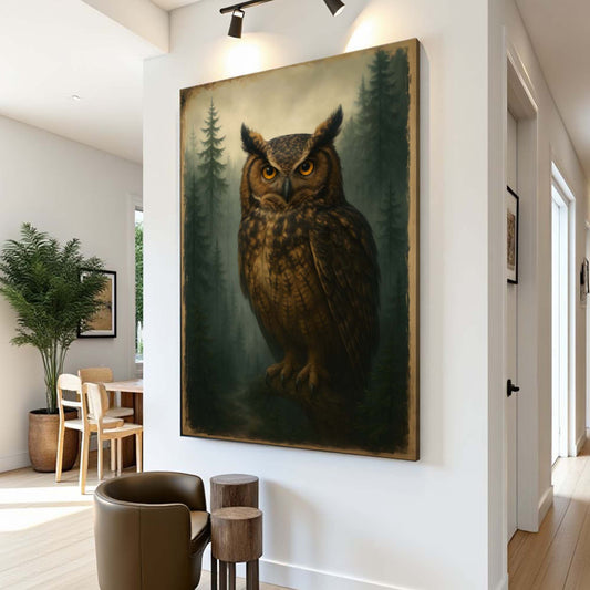 Watcher Of The Woods Owl Wall Art - Tree of Life