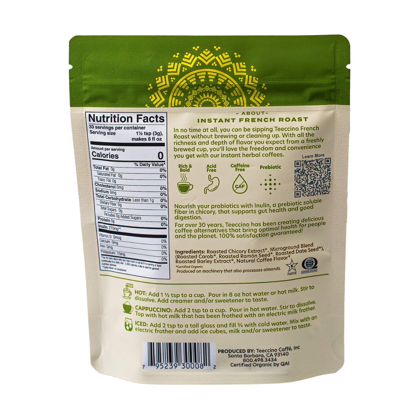 Instant French Roast Herbal Coffee - Tree of Life