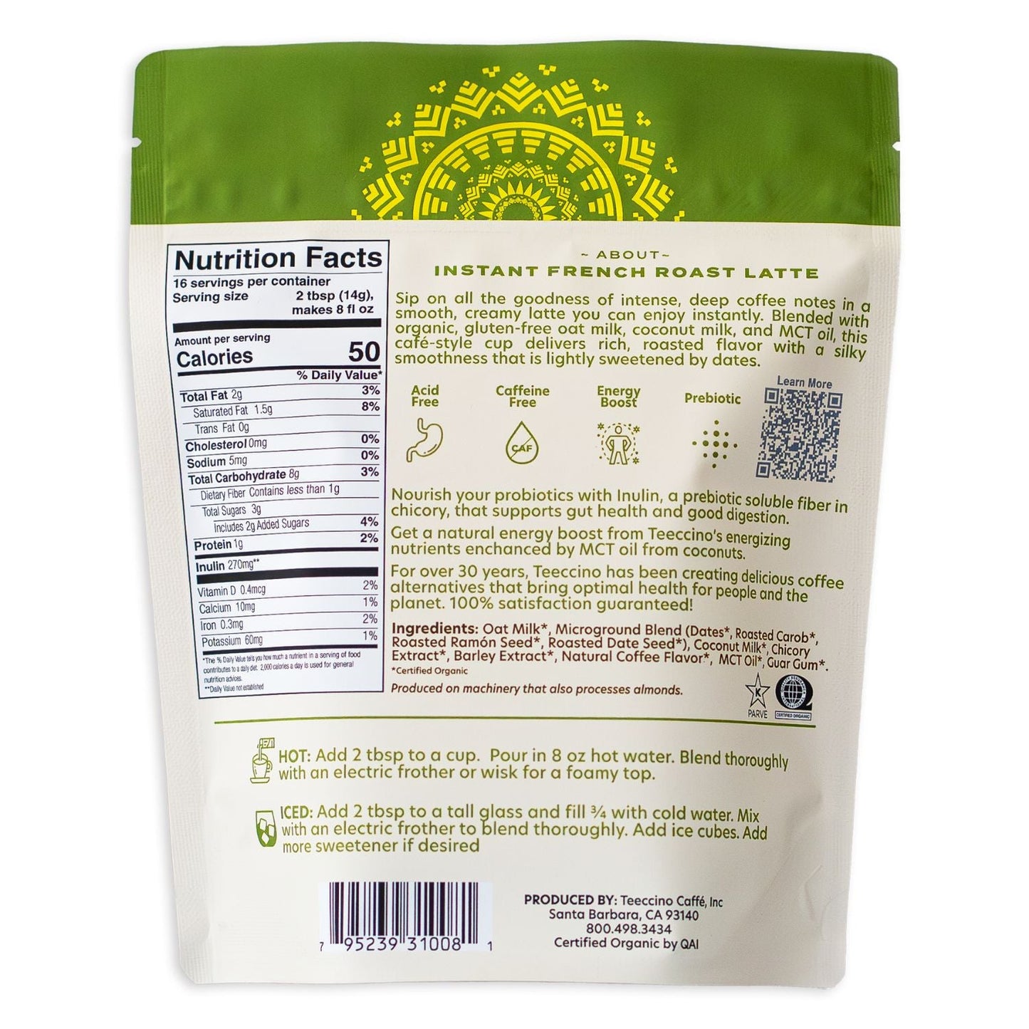Instant French Roast Herbal Latte - Tree of Life