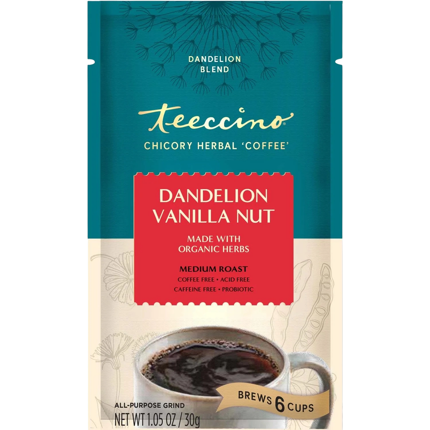 Dandelion Vanilla Nut Herbal Coffee - Tree of Life