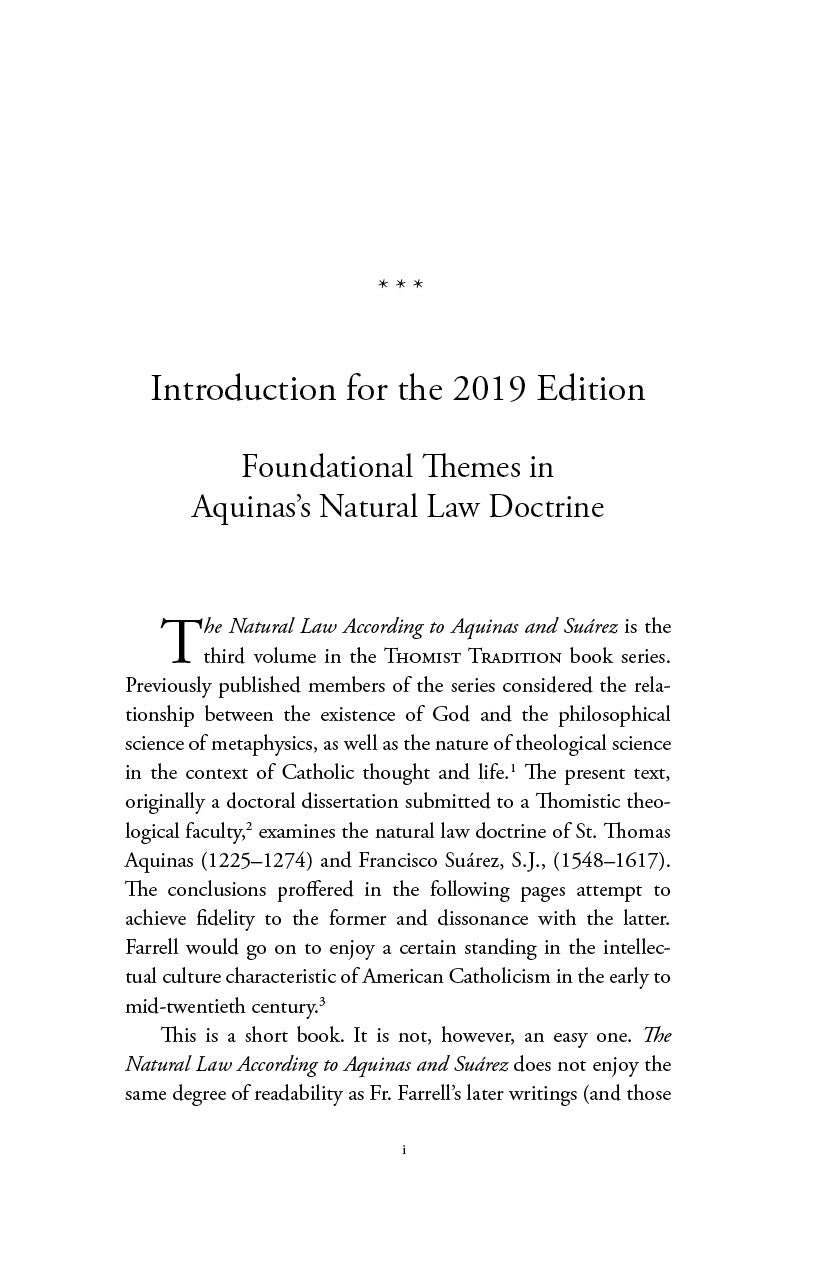 The Natural Law According to Aquinas and Suárez