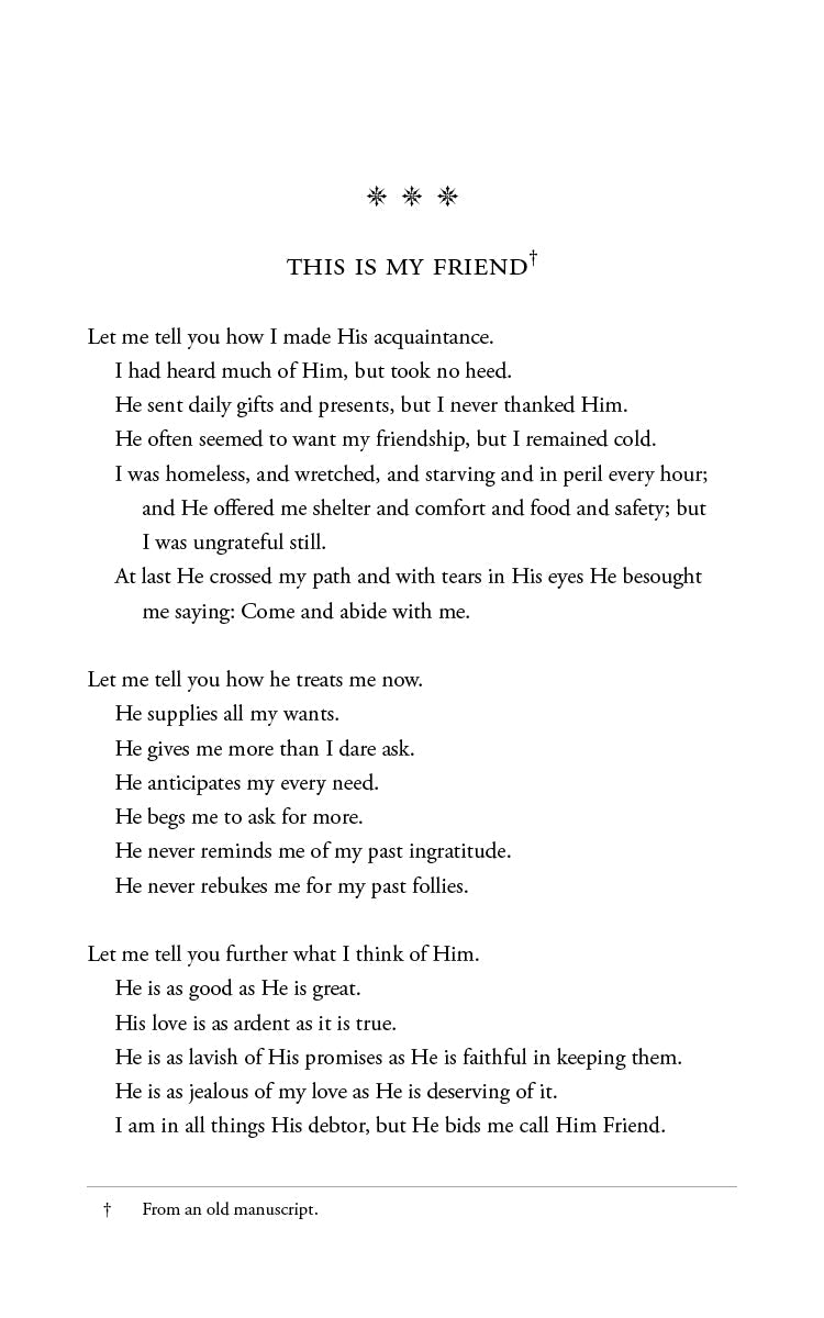 The Friendship of Christ