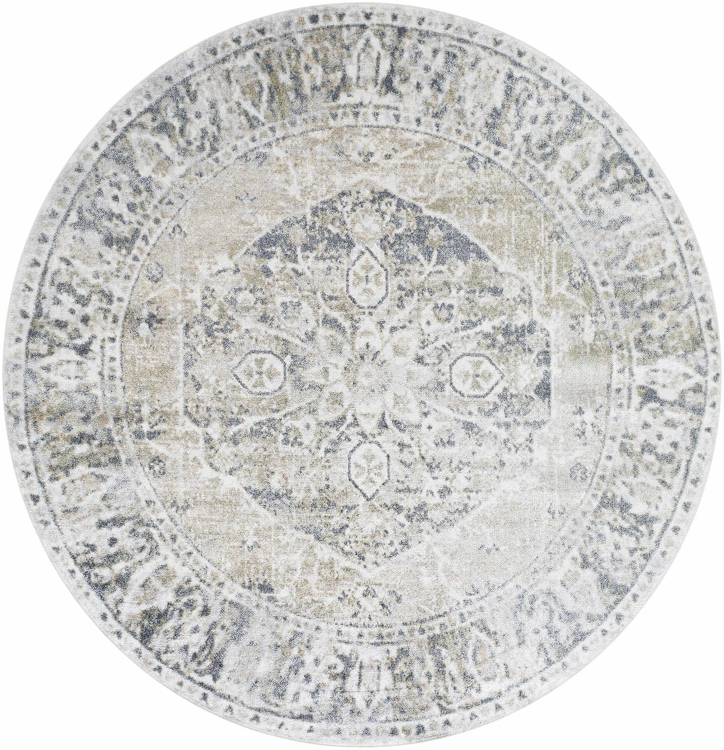 Rudo Beige Flat Pile Washable Rug - Tree of Life