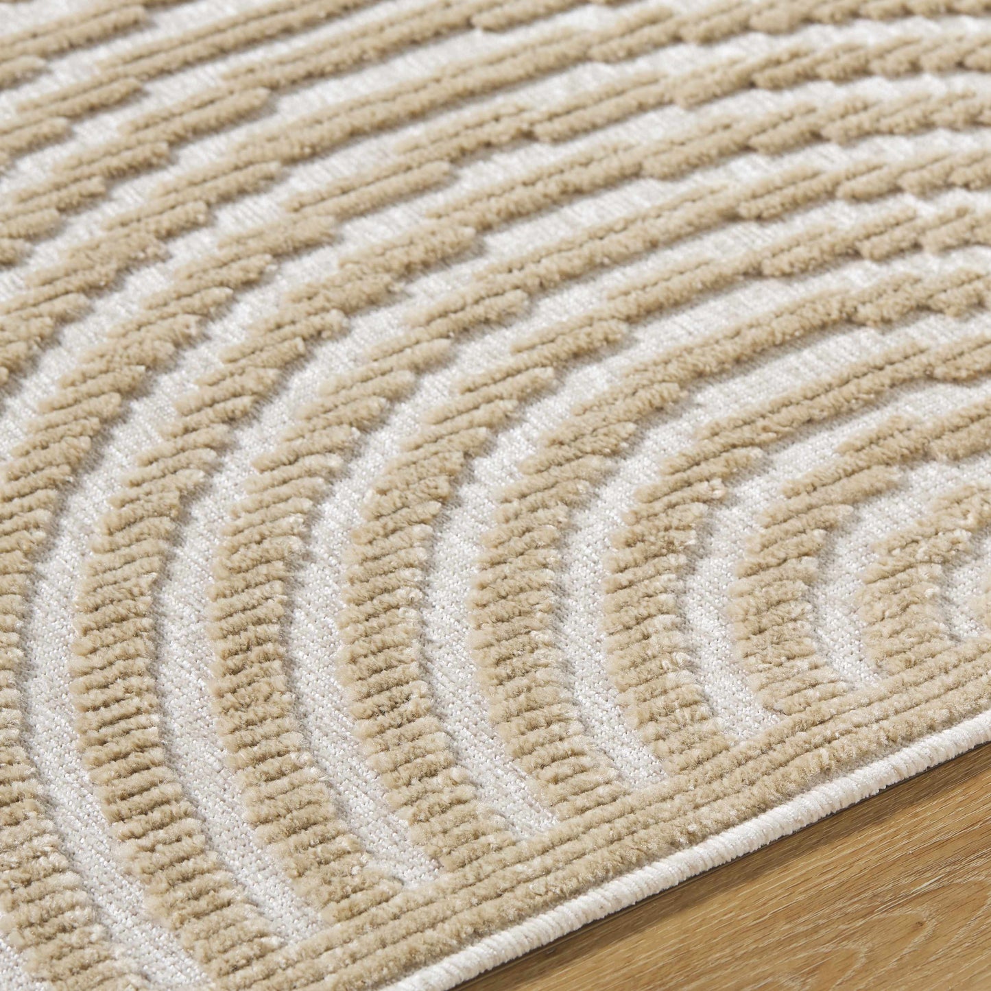 Deron Beige Washable Area Rug - Tree of Life