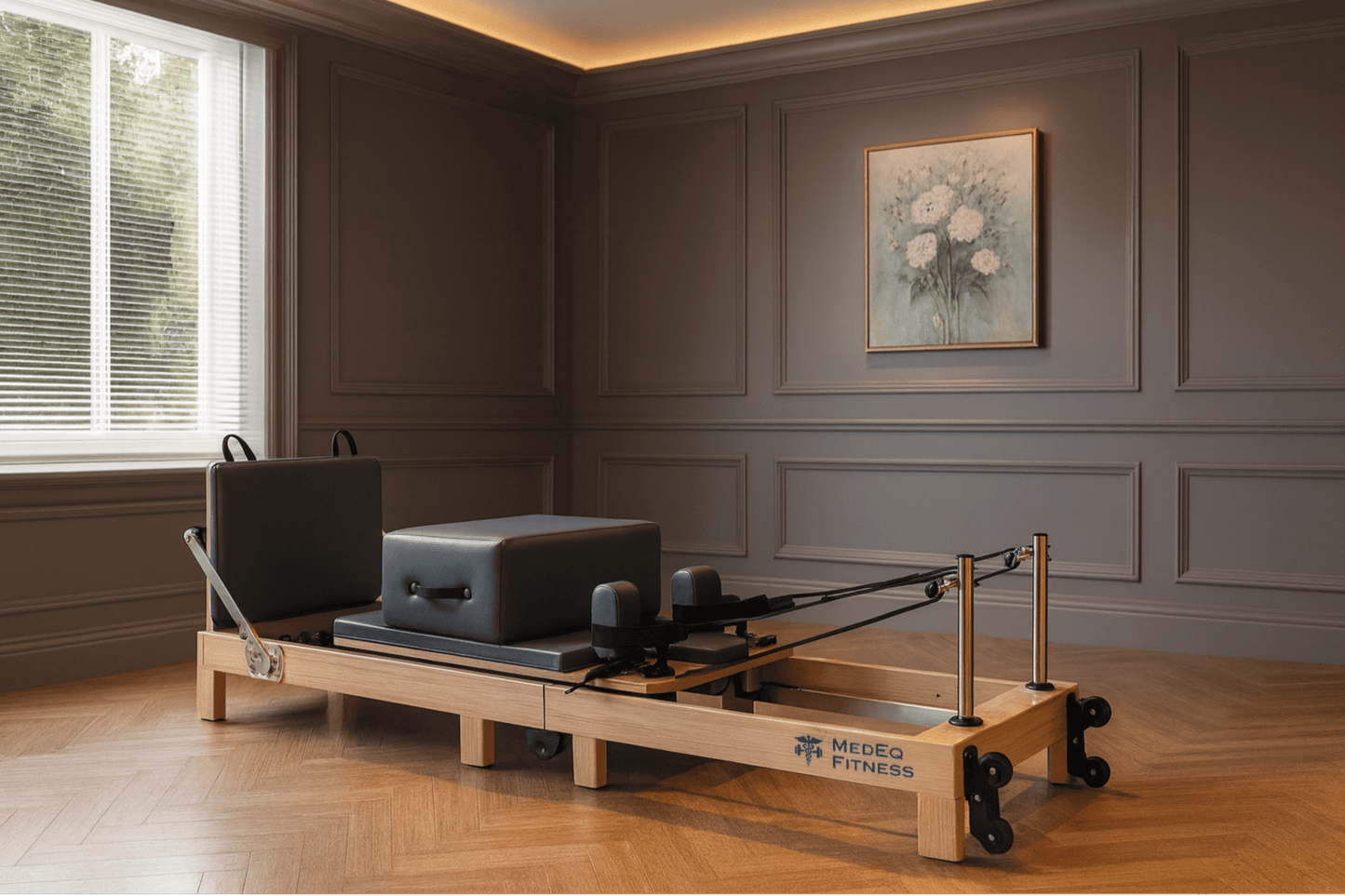 Folding Professional Solid Wood Pilates Reformer - Tree of Life