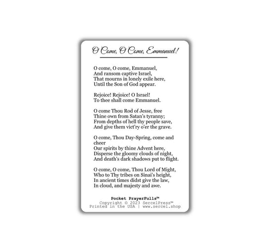 O Come, O Come, Emmanuel: Pocket PrayerFulls™ | Durable Wallet Prayer Cards | Advent, Christmas, Nativity Gift | Catholic Hymns - Tree of Life