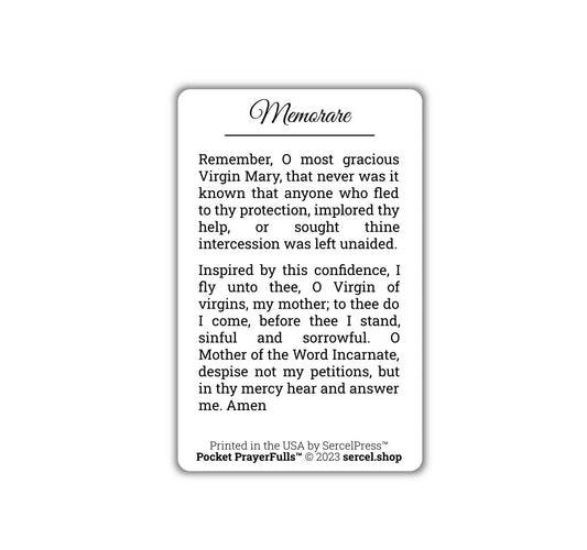 Memorare: Pocket PrayerFulls™ | Durable Wallet Prayer Cards | Catholic Prayers - Tree of Life