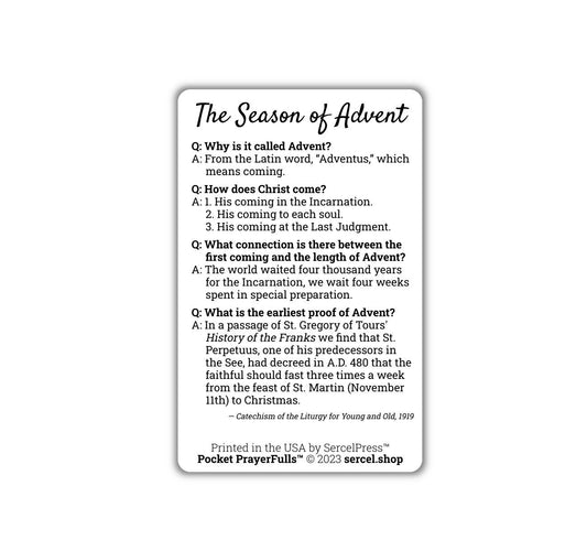 Season of Advent Explained: Pocket PrayerFulls™ | Durable Wallet Holy Cards | Catholic Seasons - Tree of Life