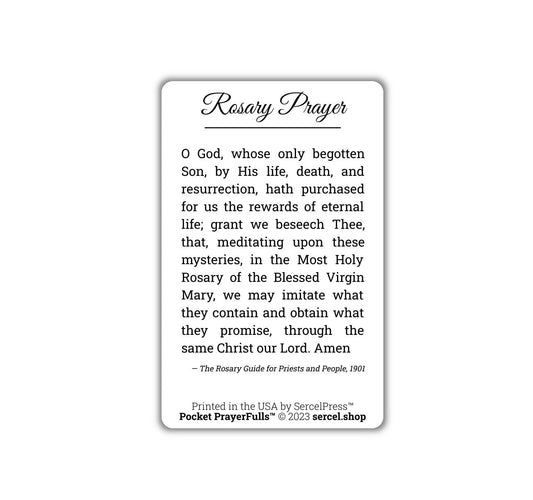 Rosary Prayer: Pocket PrayerFulls™ | Durable Wallet Prayer Cards | Catholic Prayers - Tree of Life