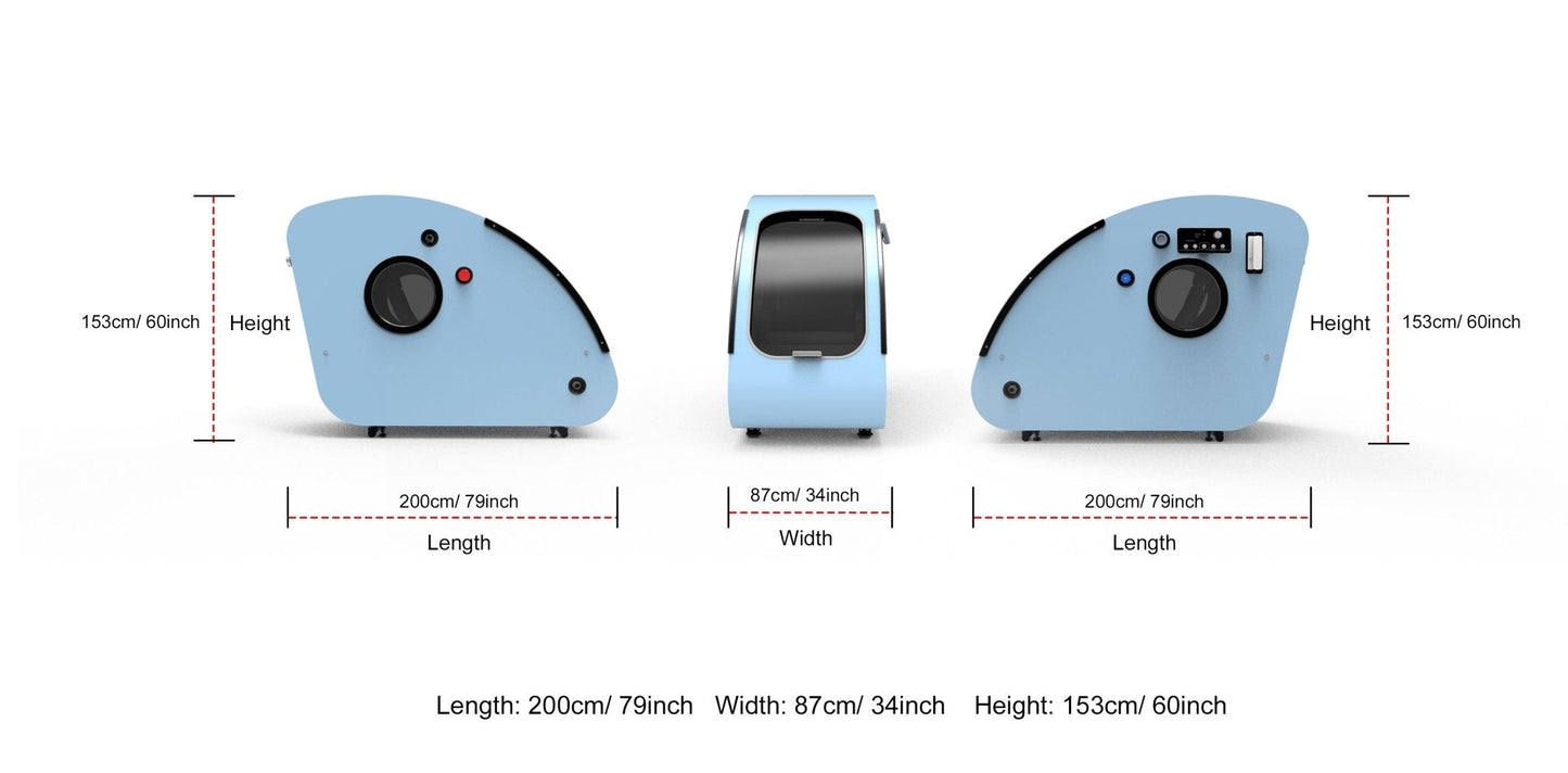 TimePod 2 | 2.0 ATA Triangular Hard-Shell Hyperbaric Chamber - Tree of Life