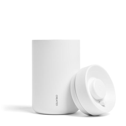 Reserve Coffee Canister - White - Tree of Life