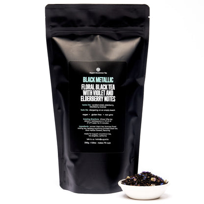 Black Metallic - Violet Elderberry Black Tea - Tree of Life