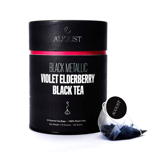 Black Metallic - Violet Elderberry Black Tea (15 Tea Bags) - Tree of Life