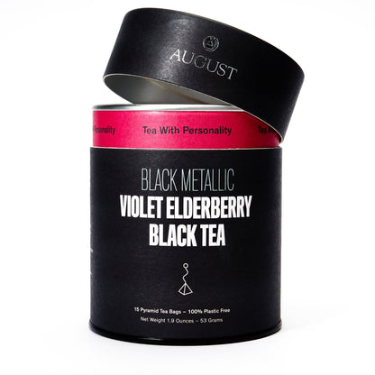Black Metallic - Violet Elderberry Black Tea (15 Tea Bags) - Tree of Life