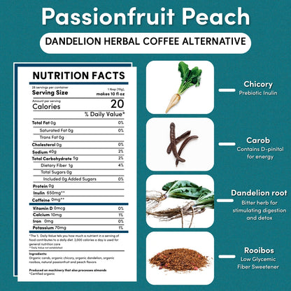 Dandelion Passionfruit Peach Herbal Coffee - Tree of Life