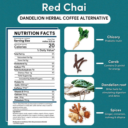 Dandelion Red Chai Herbal Coffee - Tree of Life