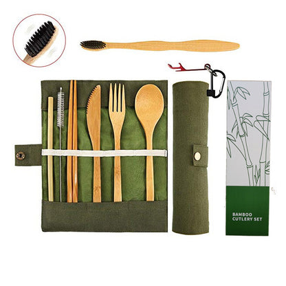 Bamboo portable tableware gift box 11pcs set - Tree of Life