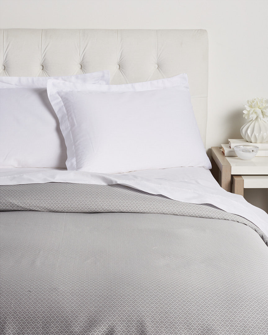 Sferra Minello Duvet Cover, Silver, Size Full-Queen - Tree of Life