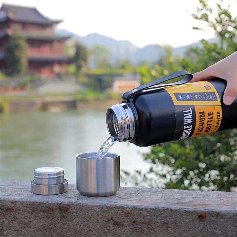 1500ml Water Bottle Stainless Steel Cold Hydroflask Thermos Large Capacity Thermal Mug Cup Sport Cycling Vacuum Flask Insulated  Vacuum Insulated Thermos Water Bottle with Wide Mouth Cup BPA-Free Stainless Steel Water Bottles - Tree of Life