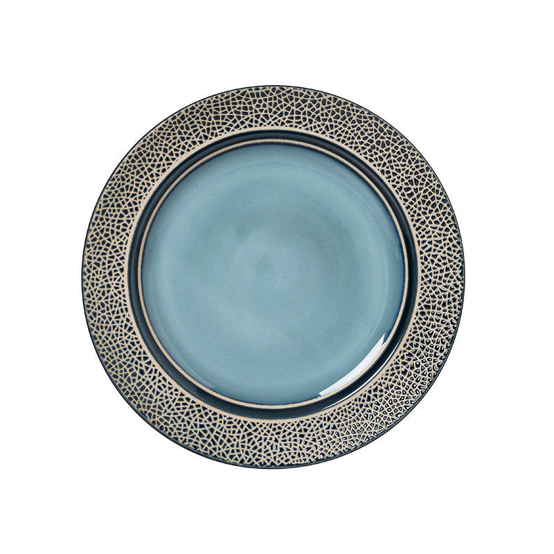 Ceramic Plate Dish Plate Microwave Oven Tableware - Tree of Life