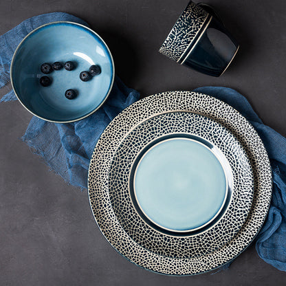 Ceramic Plate Dish Plate Microwave Oven Tableware - Tree of Life