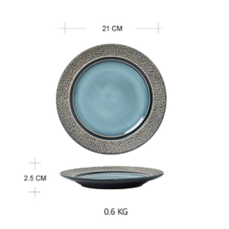 Ceramic Plate Dish Plate Microwave Oven Tableware - Tree of Life