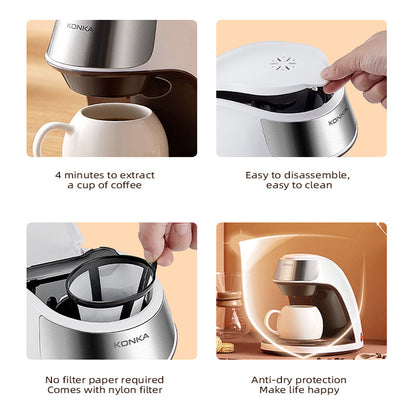 New Coffee Machine Fully Automatic Home Office Mini American Small Portable Coffee Maker - Tree of Life