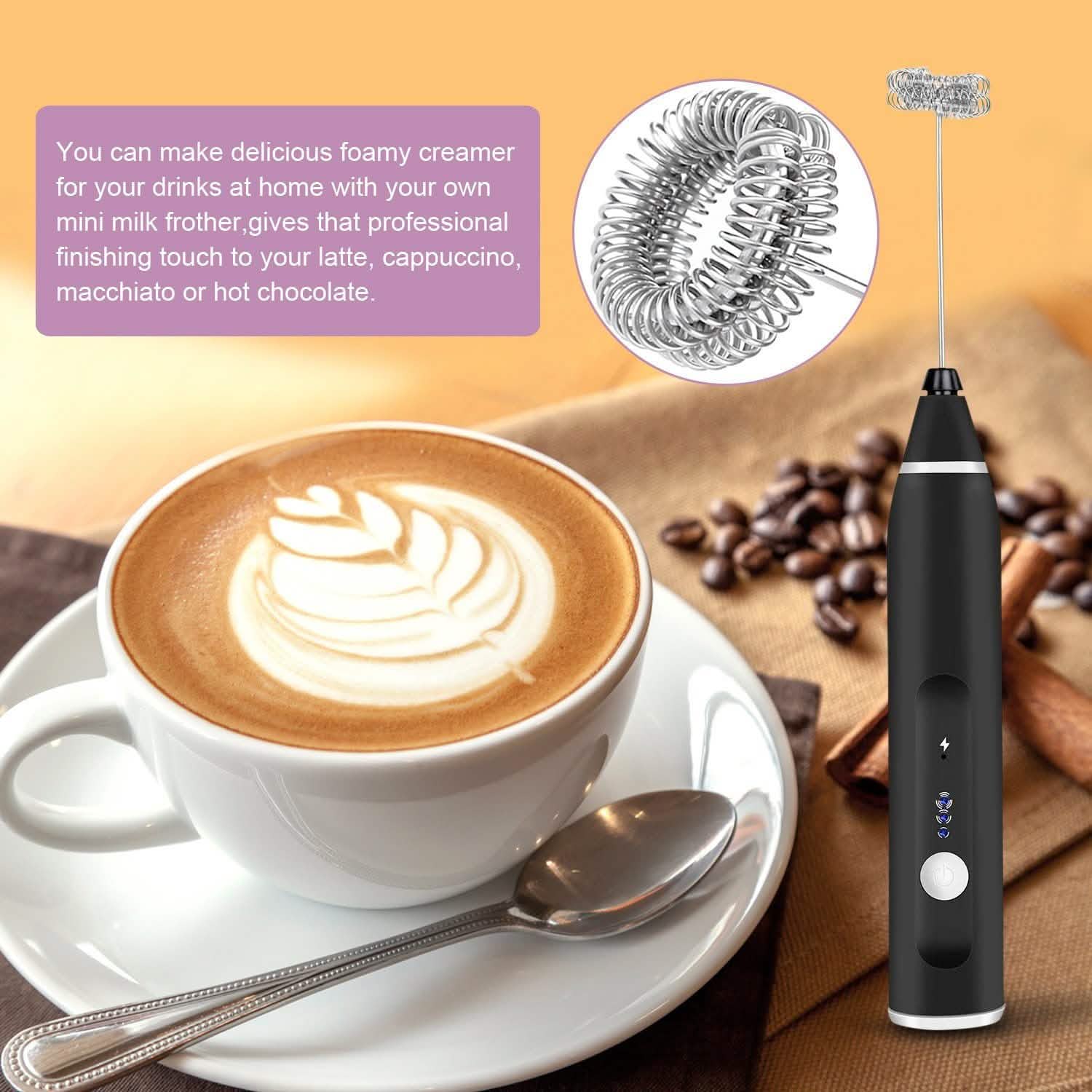 19-Pack: USB Electric Milk Coffee Frother Pitcher Set - Tree of Life