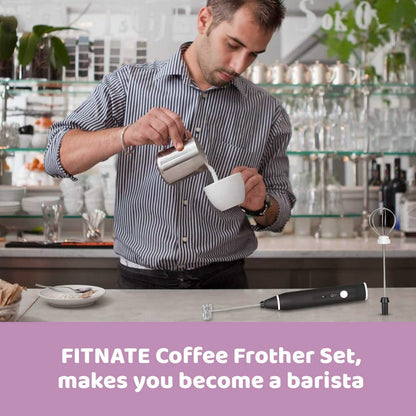 19-Pack: USB Electric Milk Coffee Frother Pitcher Set - Tree of Life