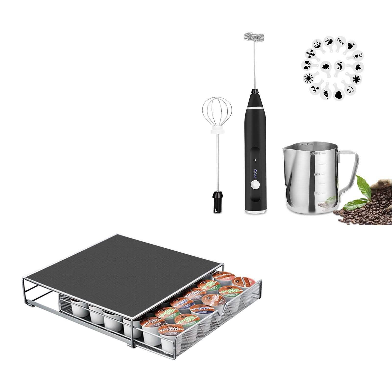 19-Pack: USB Electric Milk Coffee Frother Pitcher Set - Tree of Life