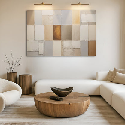 Earth Tones Patchwork Geometric Wall Art - Tree of Life