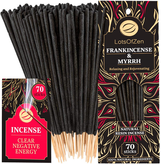 Frankincense and Myrrh Incense Sticks (70 Pack) - Tree of Life