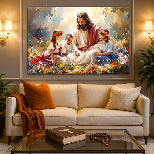 Jesus With Children Faith Wall Art IX - Tree of Life
