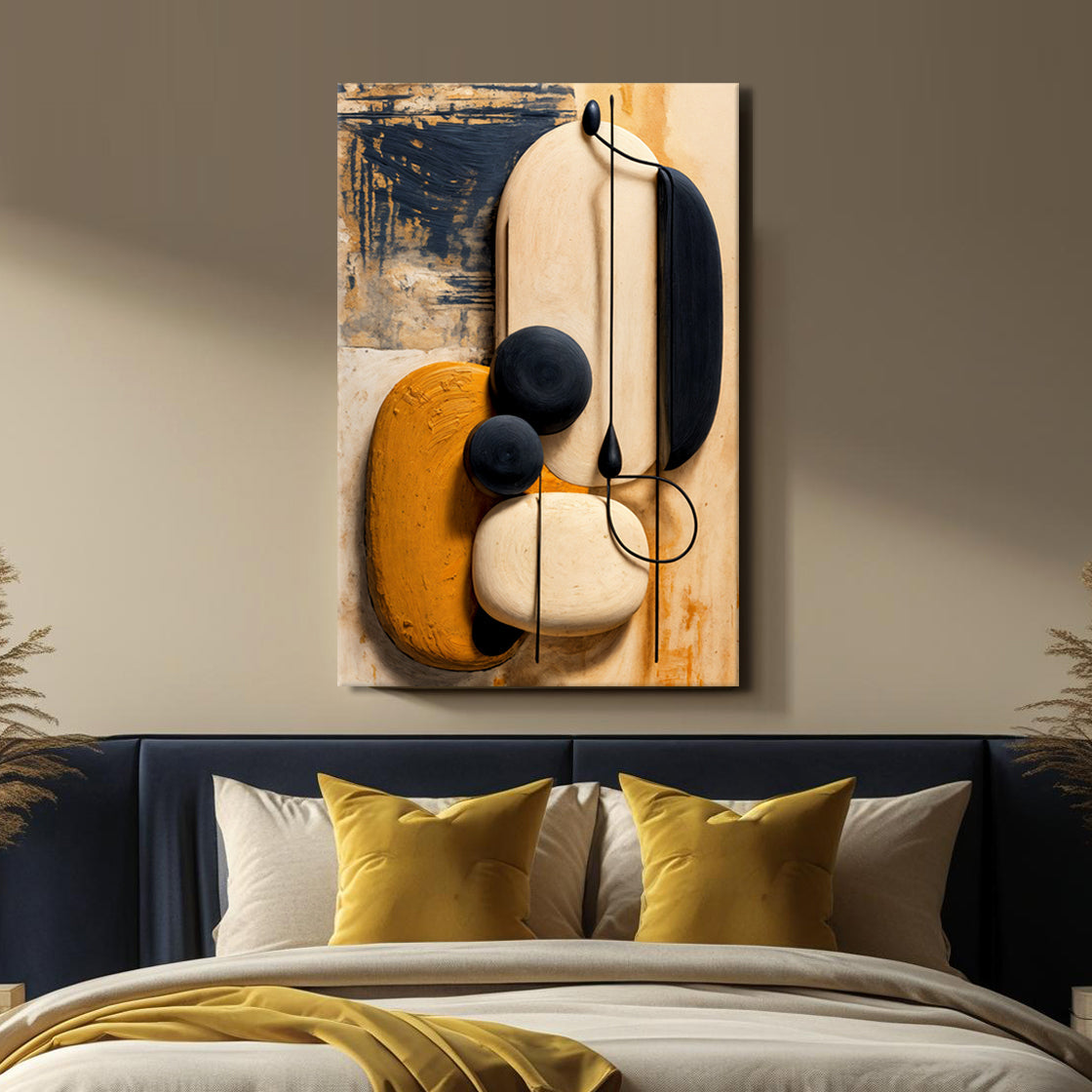 Orange Abstract Harmony Wall Art - Tree of Life