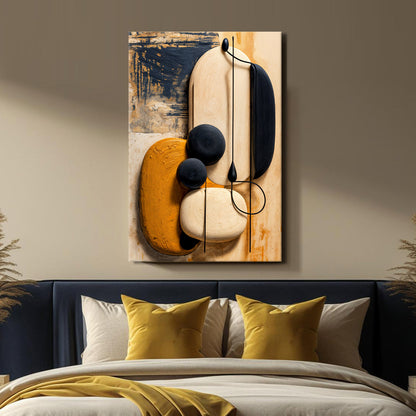 Orange Abstract Harmony Wall Art - Tree of Life