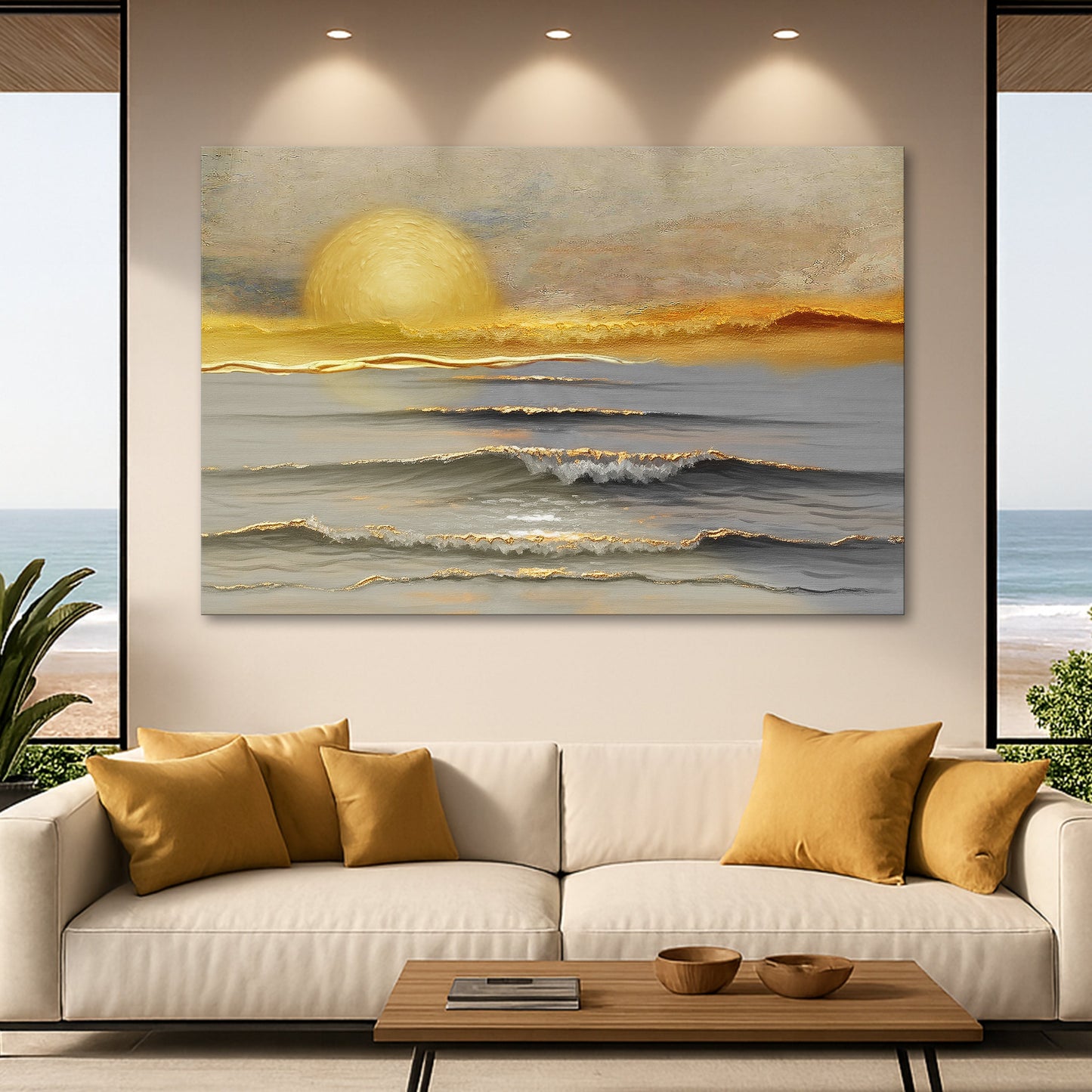 Golden Horizon Calm Wall Art - Tree of Life
