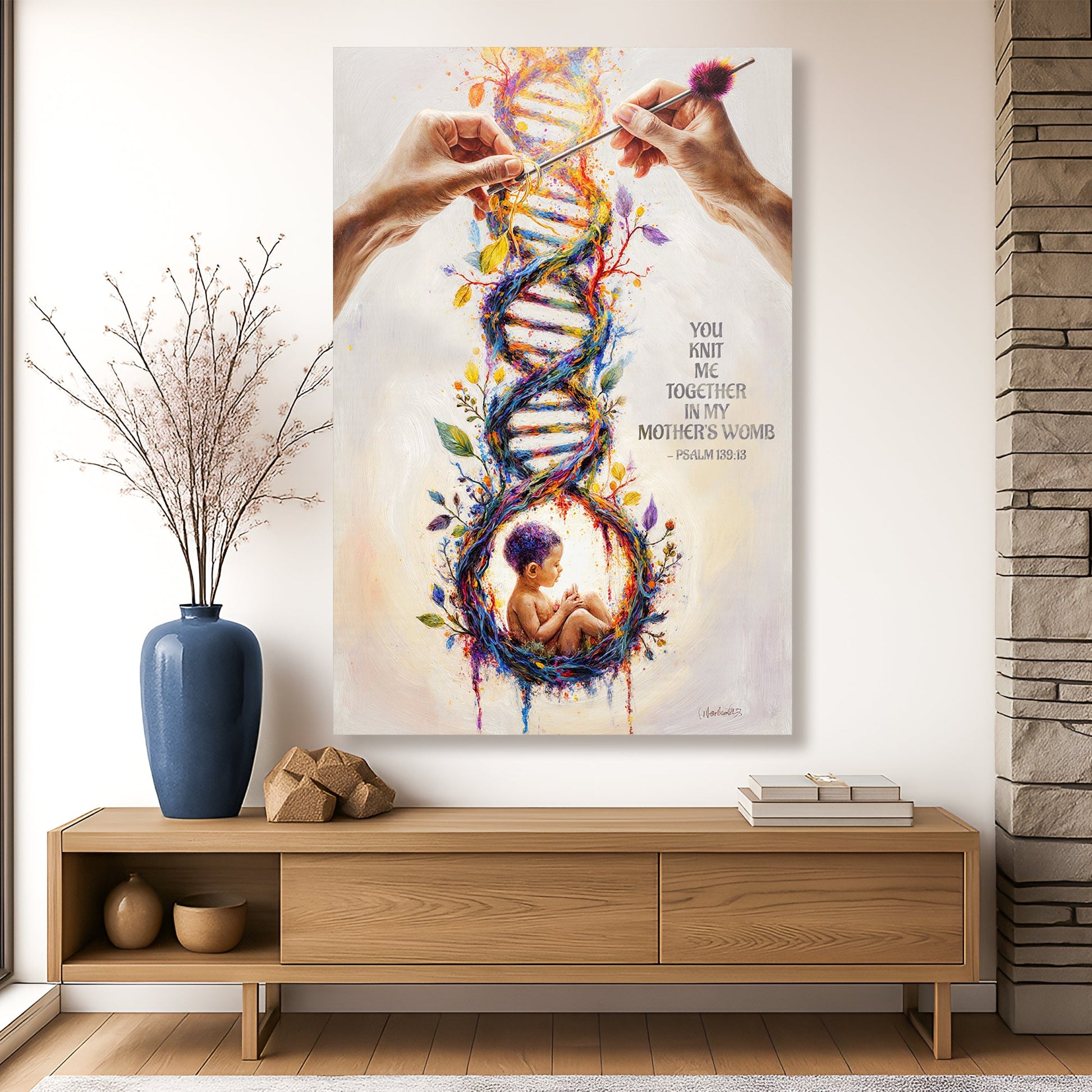 Psalm 139:13 - For You Knit Me In My Mother's Womb Faith Sign - Tree of Life