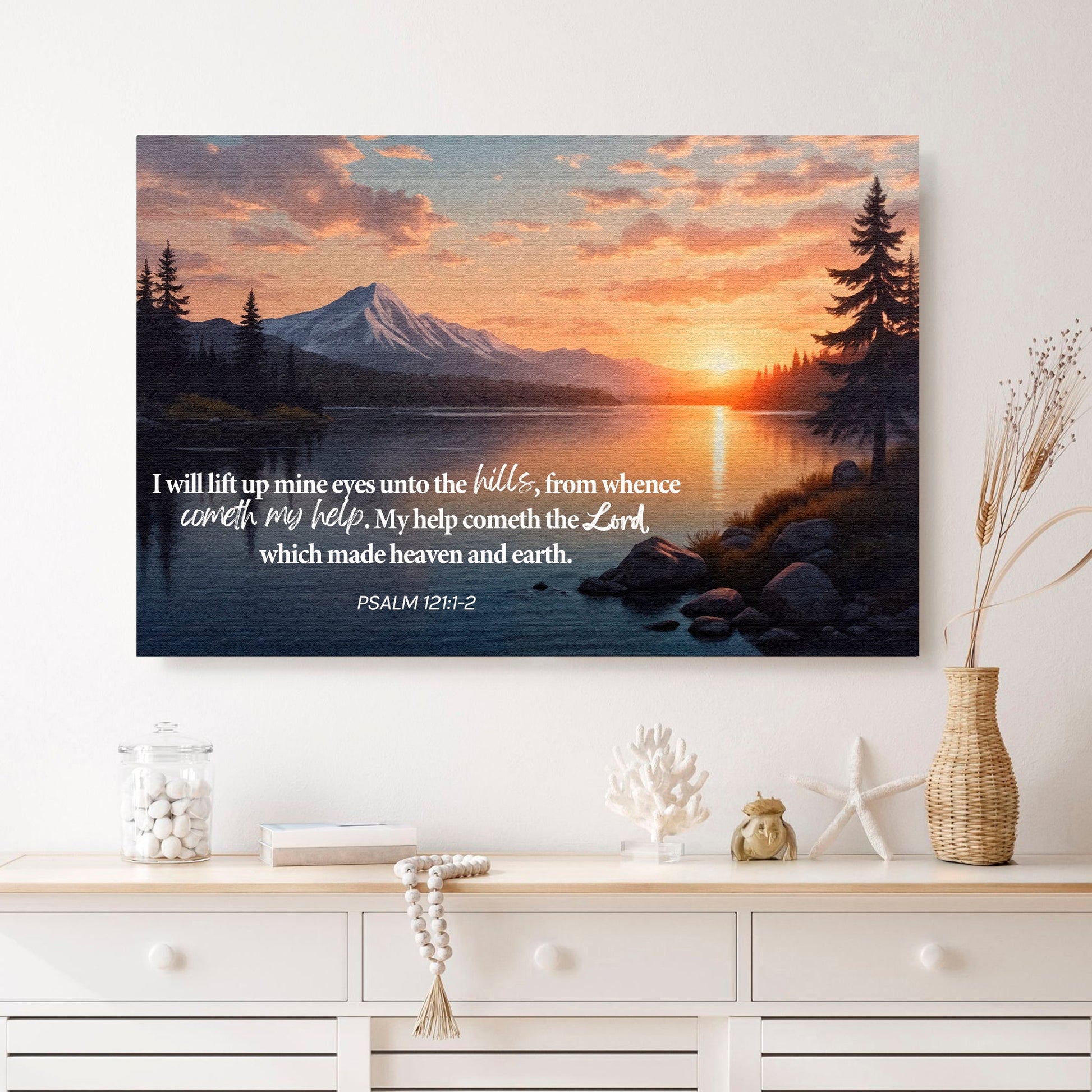 Psalm 121:1-2 - A Song Of Ascents Faith Wall Sign - Tree of Life