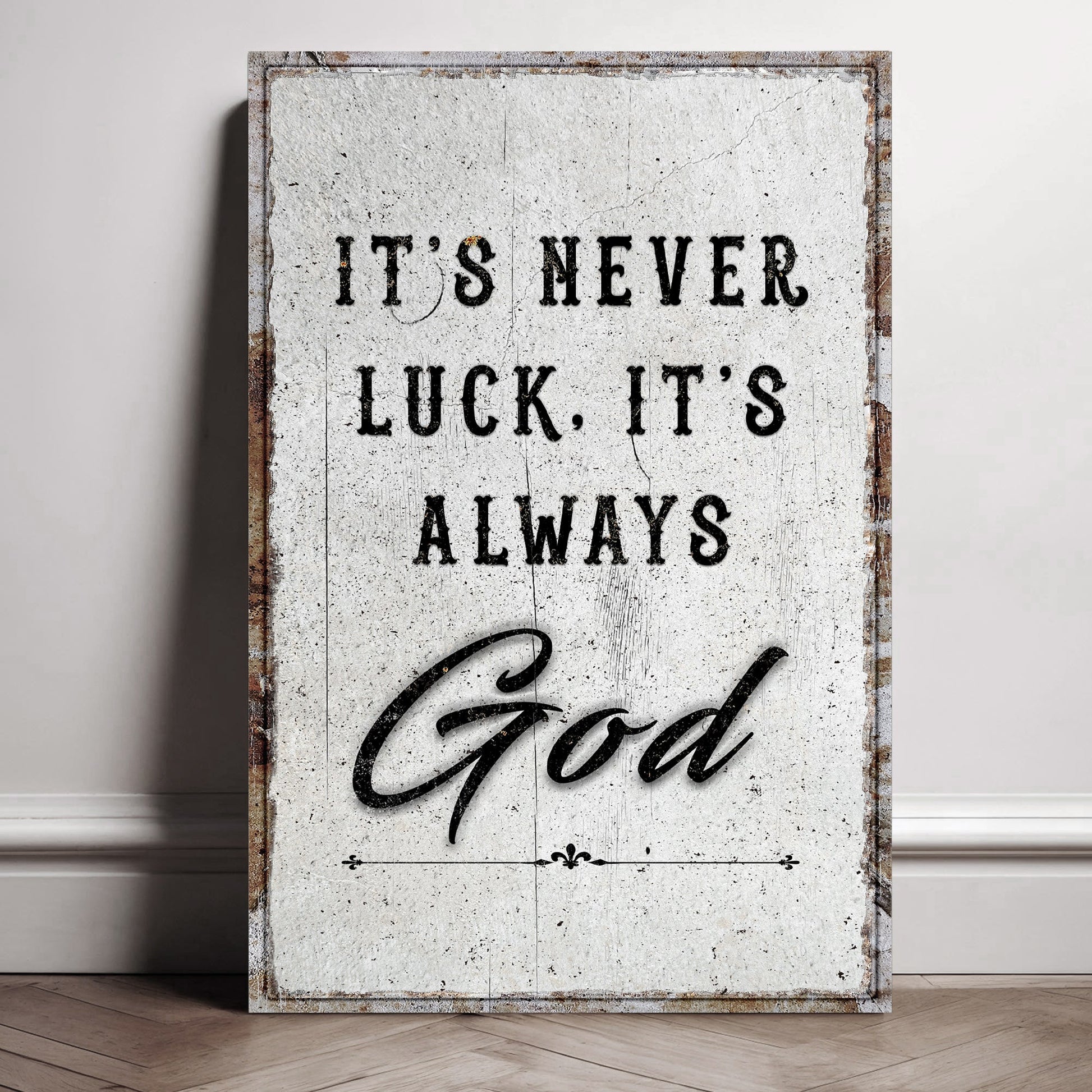 It's Never Luck, It's Always God Faith Wall Art - Tree of Life
