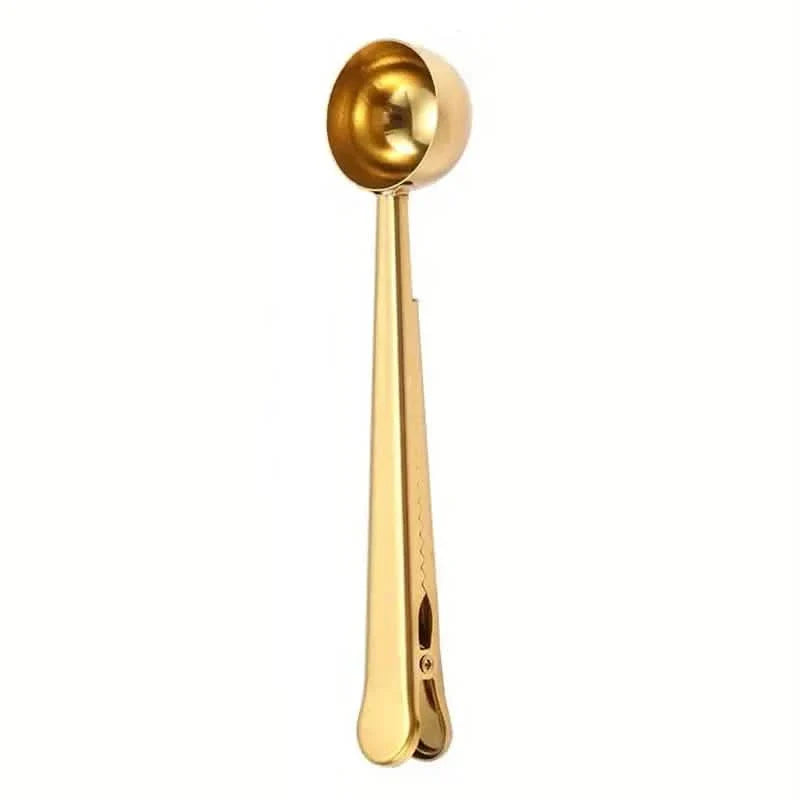 2-in-1 Stainless Steel Coffee Spoon and Sealing Clip - Tree of Life