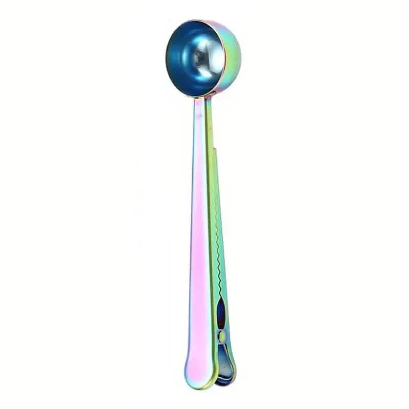 2-in-1 Stainless Steel Coffee Spoon and Sealing Clip - Tree of Life