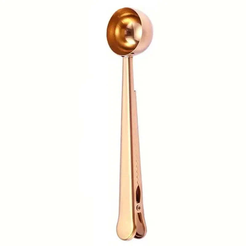 2-in-1 Stainless Steel Coffee Spoon and Sealing Clip - Tree of Life