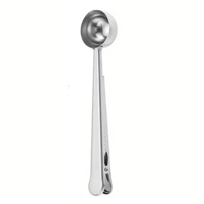 2-in-1 Stainless Steel Coffee Spoon and Sealing Clip - Tree of Life