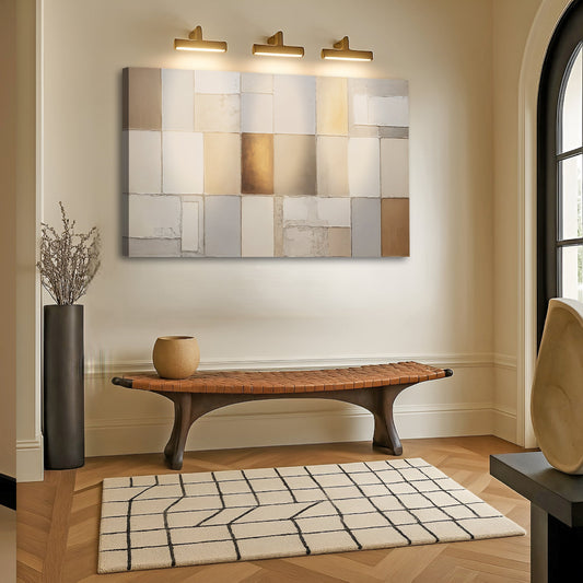 Earth Tones Patchwork Geometric Wall Art - Tree of Life