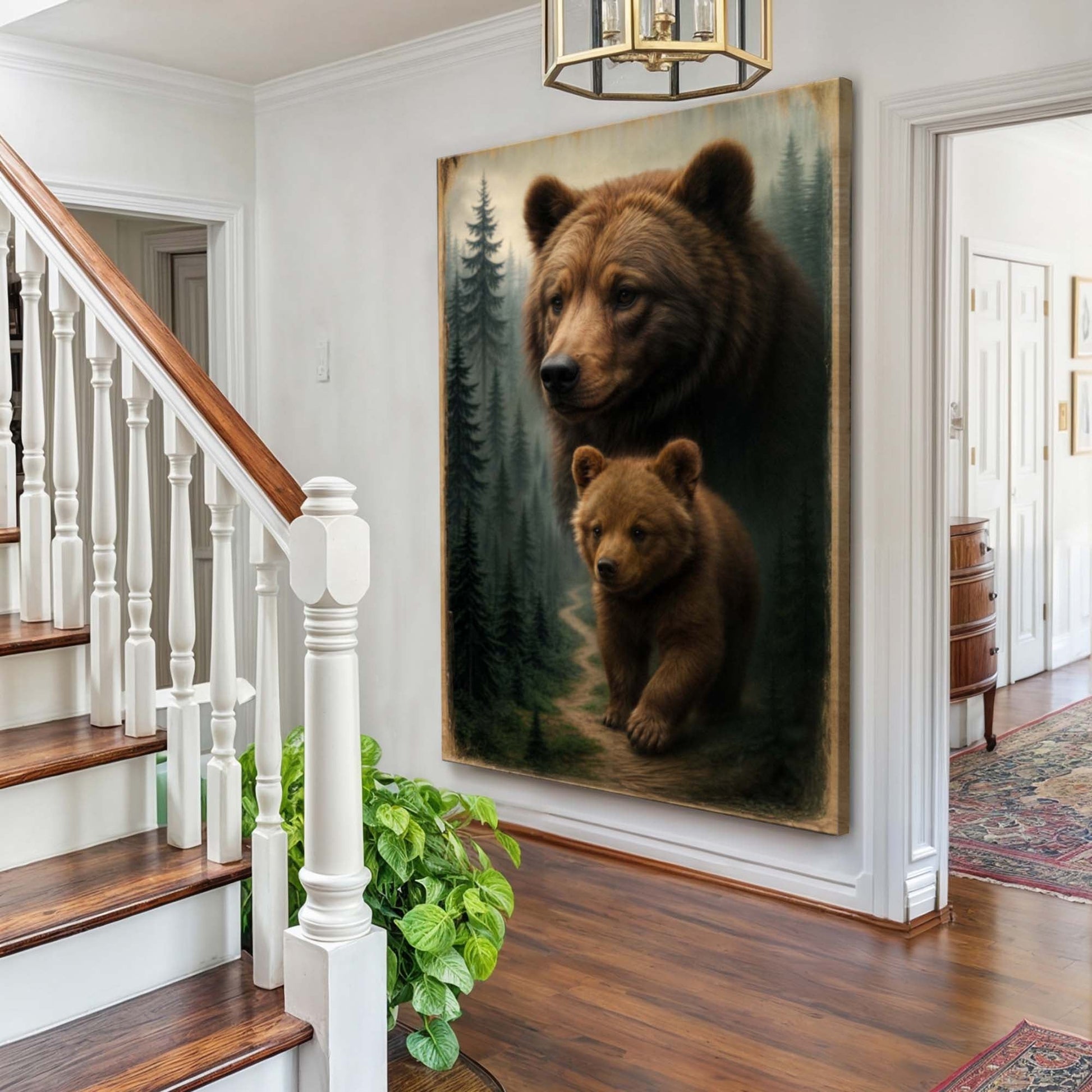 Path of the Wild Kin Bear and Cub Wall Art - Tree of Life