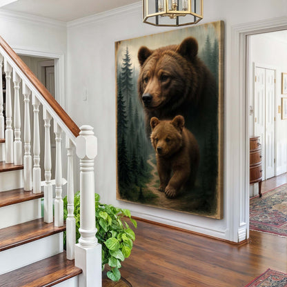 Path of the Wild Kin Bear and Cub Wall Art - Tree of Life