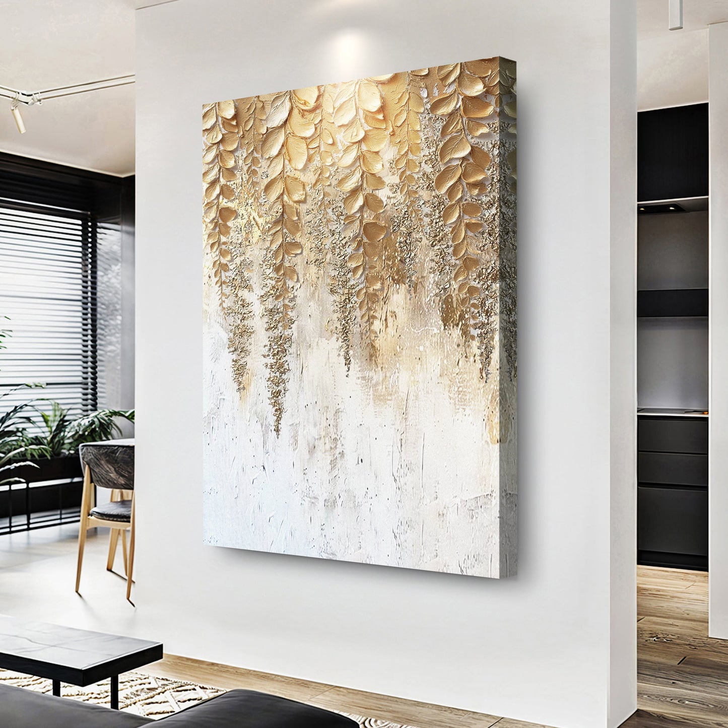 Golden Wisteria Wall Art - Tree of Life