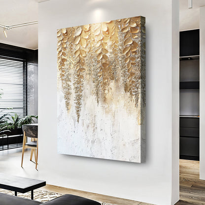 Golden Wisteria Wall Art - Tree of Life
